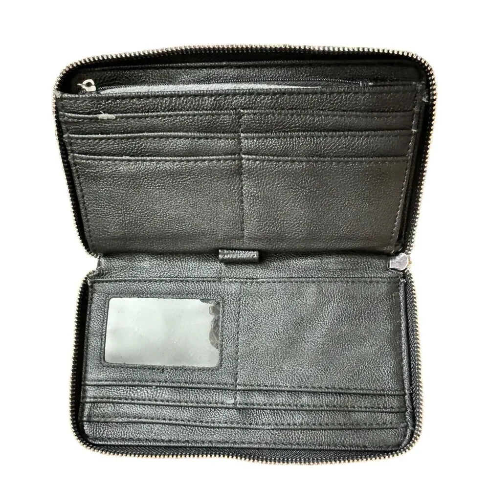 Steve Madden Zip Around Large Jacquard Wallet / NWT